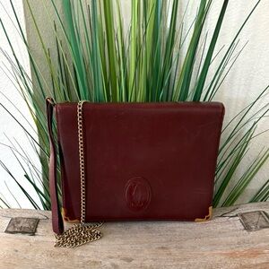 Cartier Leather Wristlet with Chain